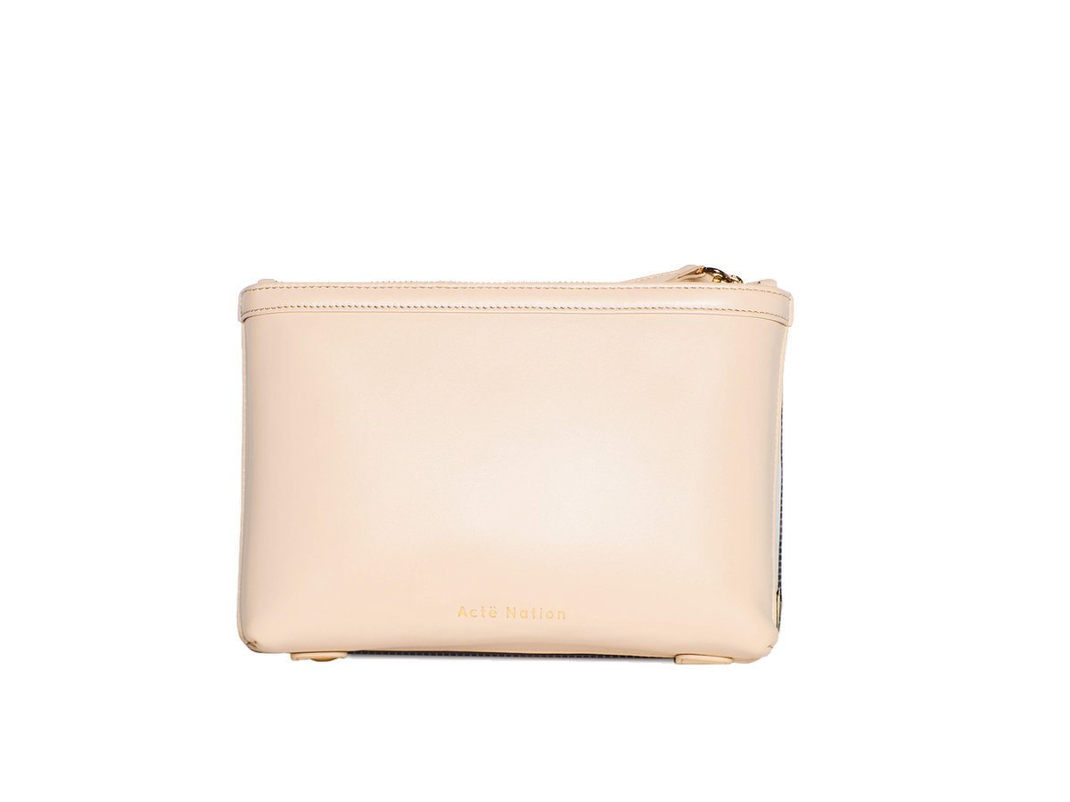 WIn & Wyn - The Twin Makeup & Tech Pouch in Crème – Acte Nation
